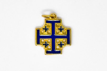 Blue Jerusalem Cross.