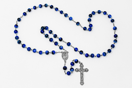 Turquoise Plastic Rosary.
