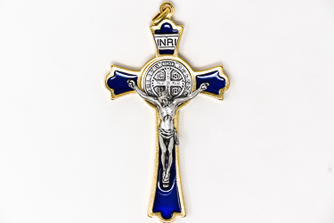 Blue St.Benedict Crucifix.