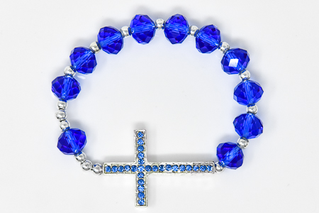 Blue Rosary Bracelet.