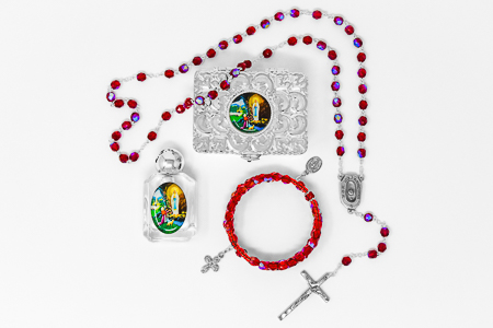 Lourdes Water Rosary Gift Set