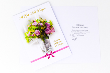 Bouquet of Flowers Get Well Card.