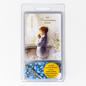 Boy's Communion Rosary Beads.
