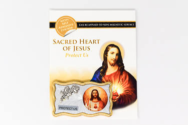 Magnetic Car Plaque - Sacred Heart of Jesus.