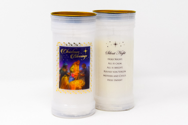 Christmas Blessings Pillar Candle.