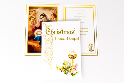 Christmas Mass Bouquet Card.