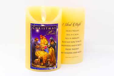 Christmas Nativity Wax Candle.