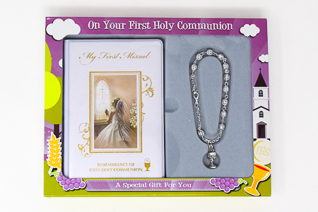 My First Communion Missal Book and Bracelet.