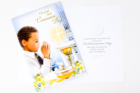 Communion Card Boy.