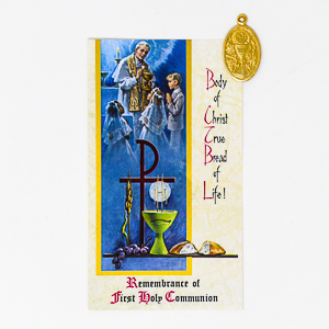 Communion Medal and Leaflet.