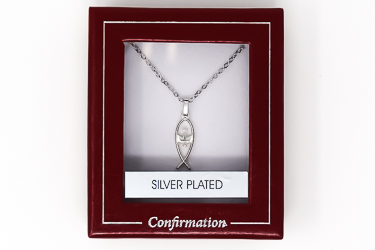 Confirmation 925 Silver Dove & Fish Necklace.