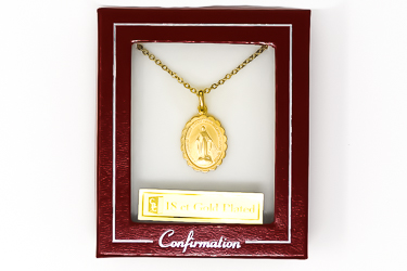 Confirmation Gold Miraculous Necklace.
