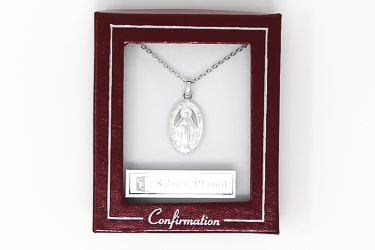 Confirmation Silver Miraculous Necklace.