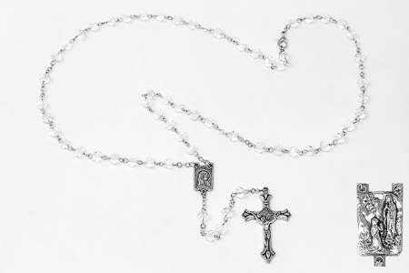 Diamond Cut Crystal Lourdes Rosary.