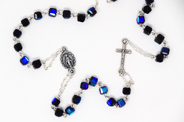 Miraculous Black Rosary Necklace