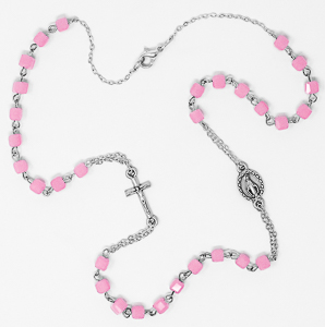 Miraculous Rose Rosary Necklace.