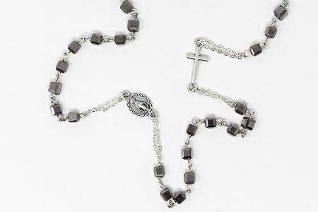 Miraculous Silver Rosary Necklace.