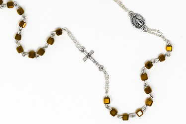 Miraculous Topaz Rosary Necklace