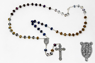 Multicolor Crystal Rosary Beads.