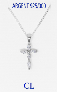 Silver Cubic Zirconia Cross Necklace Top Sellers, UP TO 51% OFF 