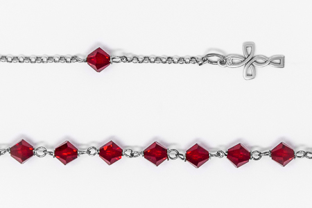 Ruby Red Swarovski Crystal 925 Silver