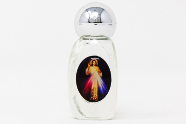 Divine Mercy Glass Holy Water Bottle.