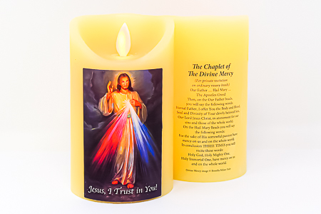 Divine Mercy Wax Candle.