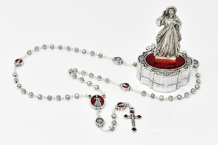 Divine Mercy Rosary with Rosary Box.