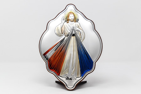 Divine Mercy Silver Wall Plaque.