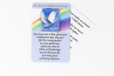 Dove Confirmation Prayer Card.