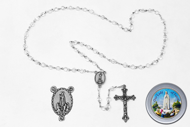 Fatima Crystal Rosary & Rosary Box