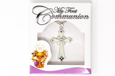First Communion Cross Necklace.