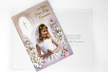 Communion Card for a Girl..