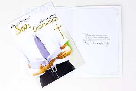 First Holy Communion Card Son.