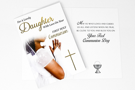 First Holy Communion Card Daughter.