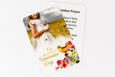 Girl's Communion Prayer Card