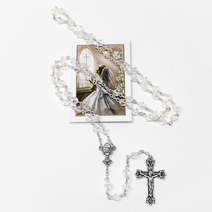 Girl's First Communion Rosary Beads.