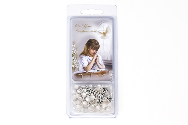 Girl's Confirmation Rosary Beads.