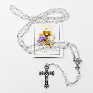 Communion Rosary Beads.