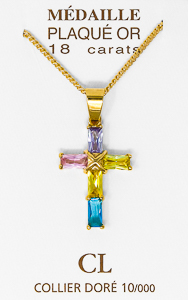 Gold Plated Cross Necklace.