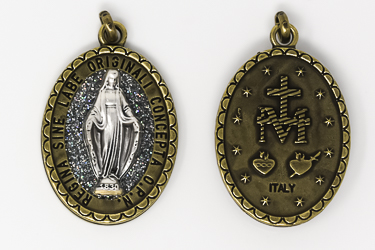 Large Enamel Miraculous Medal.
