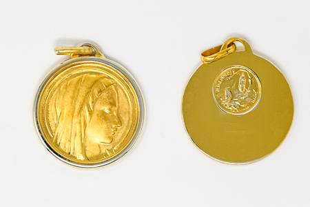 Gold Virgin Mary Medal