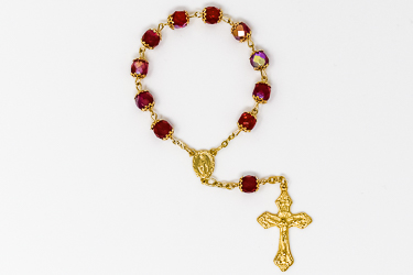 Miraculous Red Decade Rosary.