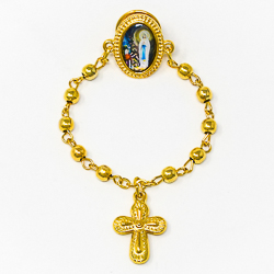 Lourdes Rosary Pin.
