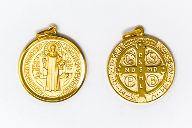 St Benedict Gold Pendant.