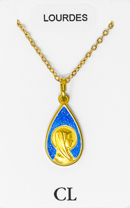 Gold Virgin Mary Necklace.