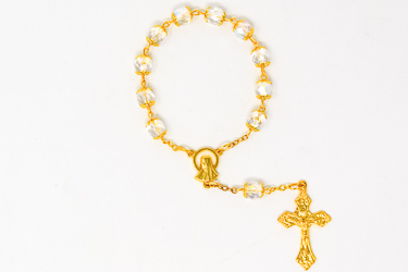 Gold Virgin Mary Decade Rosary.