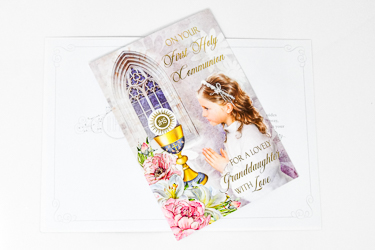 Granddaughter First Holy Communion Card.