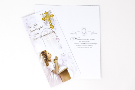 First Holy Communion Card Boxed Granddaughter.