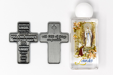 Guardian Angel Pocket Pocket Token & Lourdes Water.